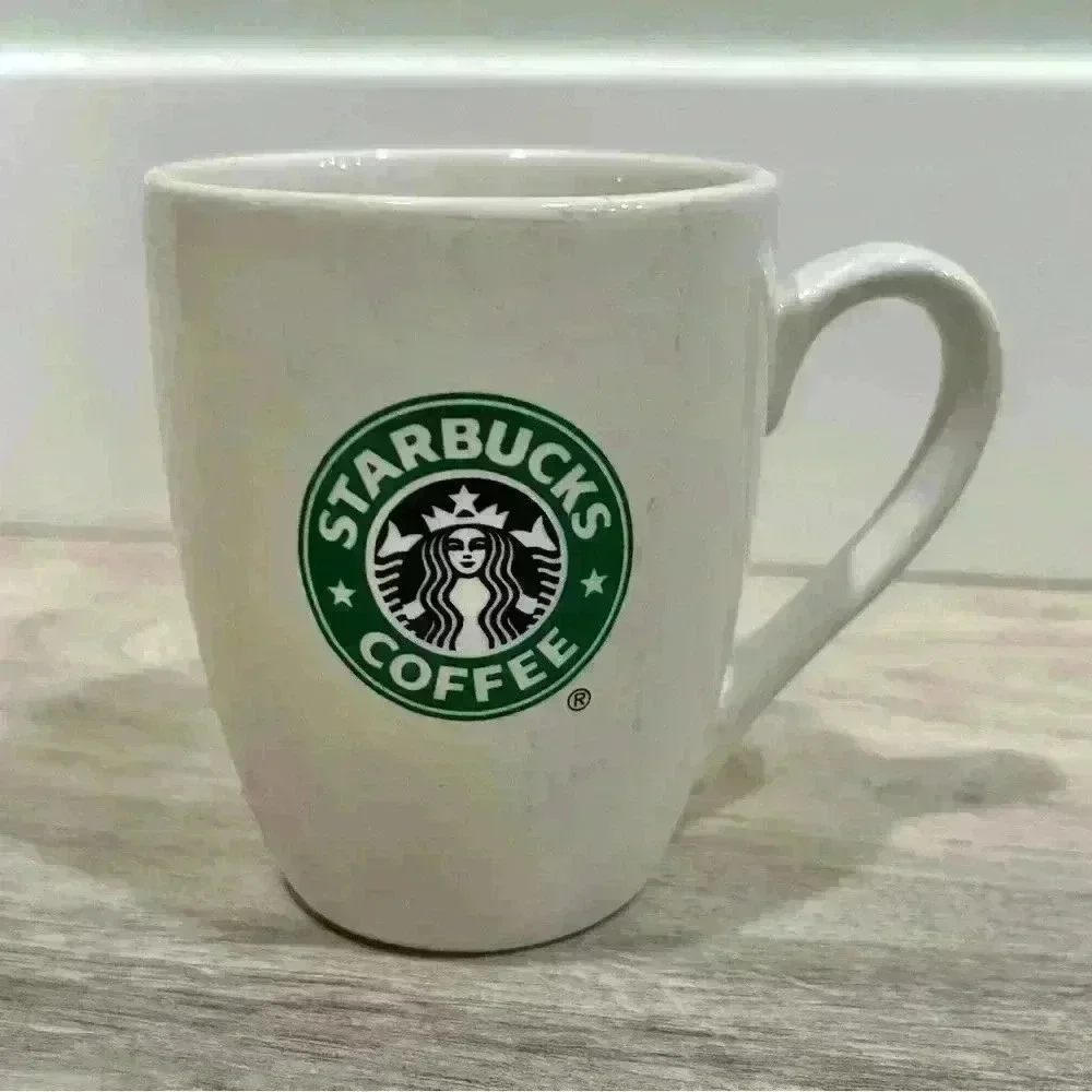 Original Starbucks Logo Coffee Mug 10.2oz 2007 White Ceramic Classic Handle Cup